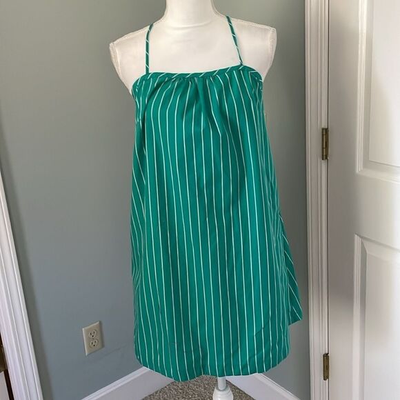 A New Day Green and White Striped Halter Dress - Picture 3 of 7